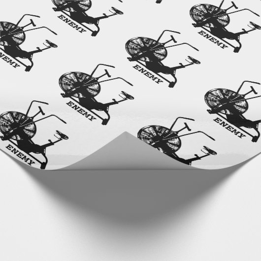 Gym Humor Zwart Wit Funny Workout Cadeaupapier (Hoek)