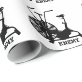 Gym Humor Zwart Wit Funny Workout Cadeaupapier (Rol Hoek)