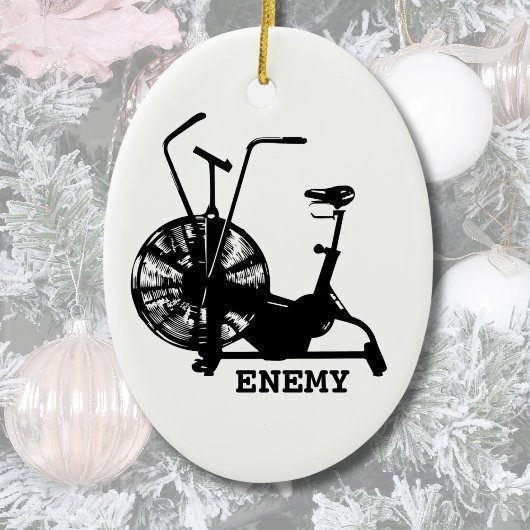 Gym Humor Zwart Wit Funny Workout Keramisch Ornament