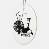 Gym Humor Zwart Wit Funny Workout Keramisch Ornament (Links)
