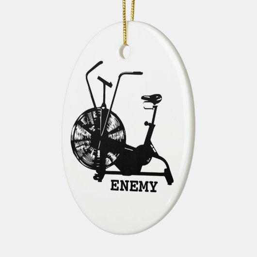 Gym Humor Zwart Wit Funny Workout Keramisch Ornament (Links)