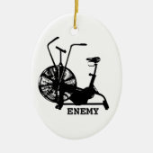 Gym Humor Zwart Wit Funny Workout Keramisch Ornament (Voorkant)