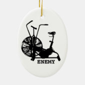 Gym Humor Zwart Wit Funny Workout Keramisch Ornament (Achterkant)