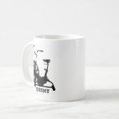 Gym Humor Zwart Wit Funny Workout Koffiemok (Voorkant links)