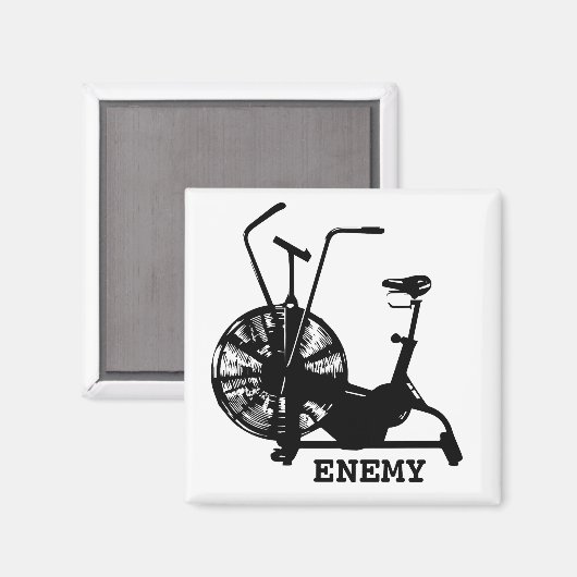 Gym Humor Zwart Wit Funny Workout Magneet (Voorkant / Achterkant)