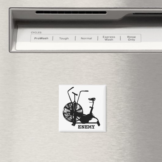 Gym Humor Zwart Wit Funny Workout Magneet (Insitu (Vaatwasser))