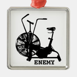 Gym Humor Zwart Wit Funny Workout Metalen Ornament