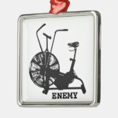 Gym Humor Zwart Wit Funny Workout Metalen Ornament (Links)