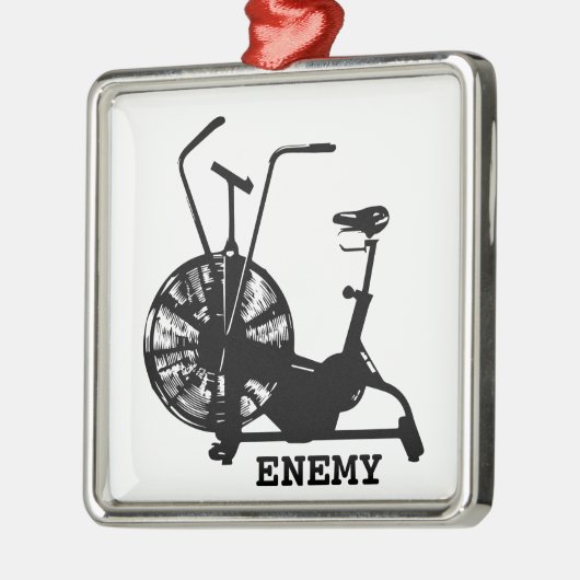 Gym Humor Zwart Wit Funny Workout Metalen Ornament (Links)