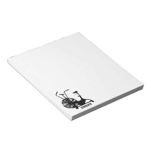 Gym Humor Zwart Wit Funny Workout Notitieblok (Schuin)