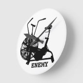 Gym Humor Zwart Wit Funny Workout Ronde Klok (Hoek)