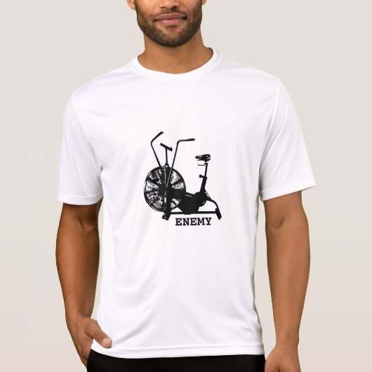 Gym Humor Zwart Wit Funny Workout T-shirt (Voorkant)