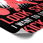 Gym I Dont Want To Look Skinny Funny Workout Fitne Poster (Hoek)