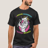 Gym I Drink regenboogproteïne Shakes Unicorn Bod T-shirt (Voorkant)