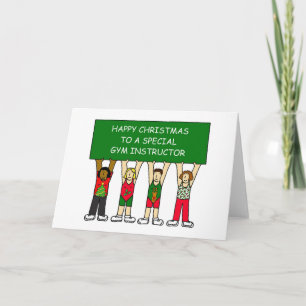 Gym instructeur Happy Christmas Feestdagen Kaart