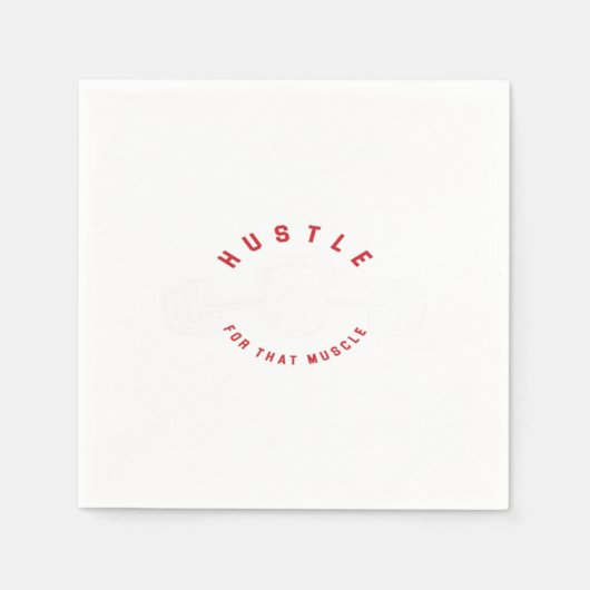 Gym Instructor Fitness Coach Hustle voor dat spier Servet (Voorkant)