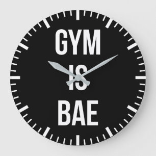 Gym is Bae - Grappig Workout Inspirerend Grote Klok