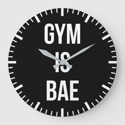 Gym is Bae - Grappig Workout Inspirerend Grote Klok (Voorkant)