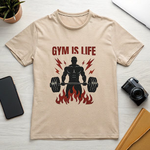 Gym is Life Savage Alpha Motivatie T-shirt  