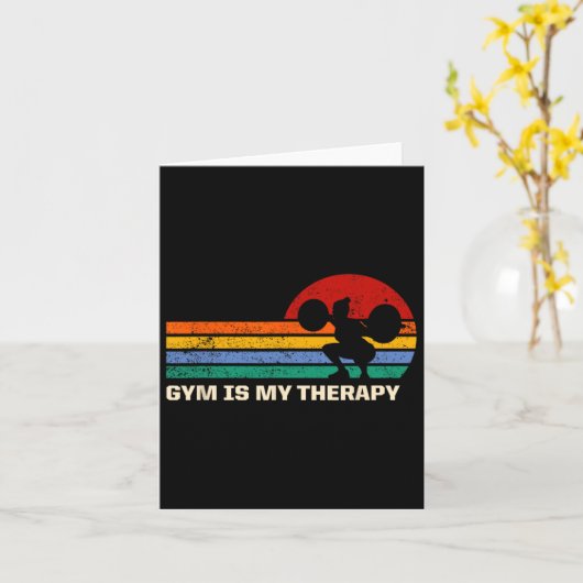 Gym is mijn Gezegden fitness van Therapy Workout Q Kaart (Gele Bloem)