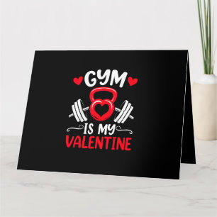 Gym Is Mijn Hart Valentijnsdag Fitness Workout Kaart