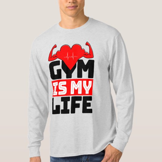 Gym is mijn leven T-shirt (Voorkant)