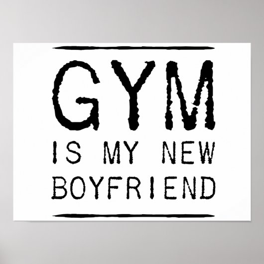 Gym is mijn nieuwe vriend poster (Voorkant)