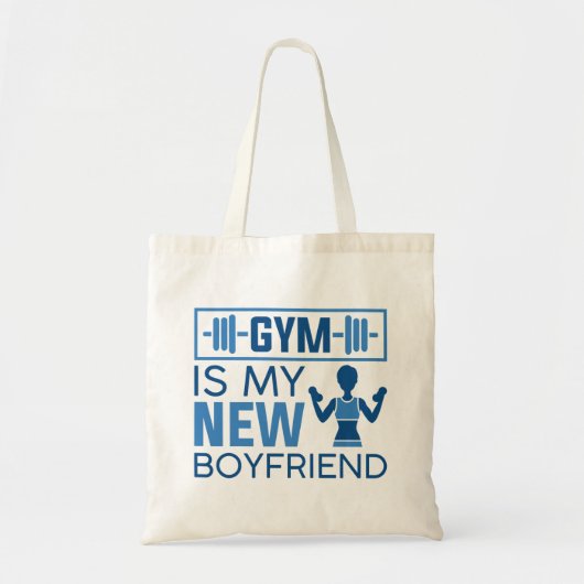 Gym is mijn nieuwe vriend tote bag (Voorkant)