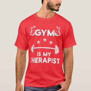 Gym is mijn Therapist (barbell) Funny Workout Weig T-shirt