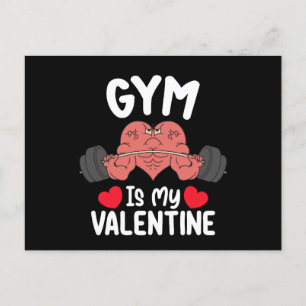 Gym is mijn Valentijnsdag Fitness Workout Sport Briefkaart