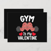 Gym is mijn Valentijnsdag Fitness Workout Sport Briefkaart (Voorkant / Achterkant)