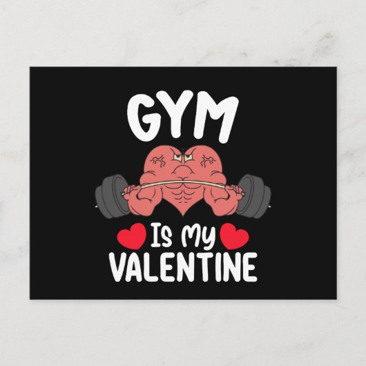 Gym is mijn Valentijnsdag Fitness Workout Sport Briefkaart (Voorkant)