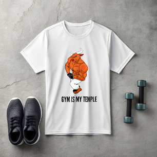 Gym Is My Temple T-shirt voor heren   Bodybuilding