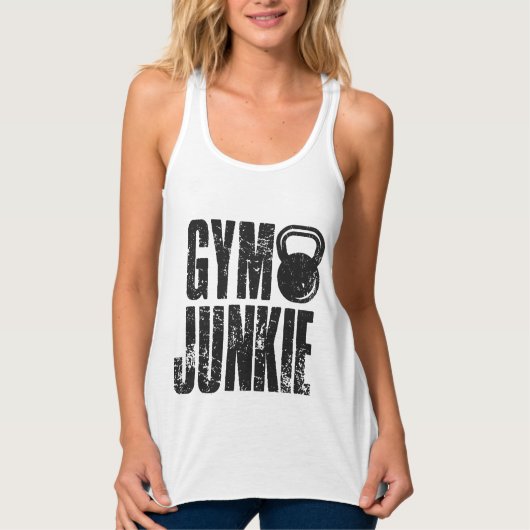 Gym Junkie - Grappig topje Tanktop (Voorkant)