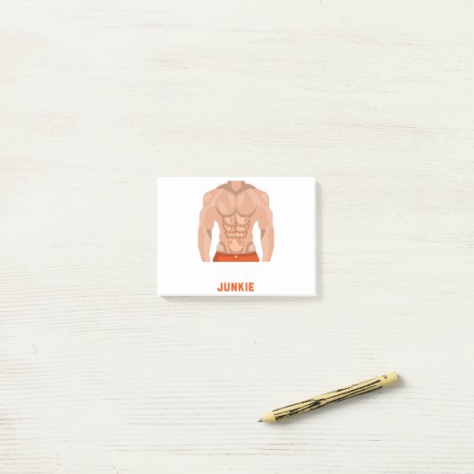 Gym Junkie Post-it® Notes (Op bureau)