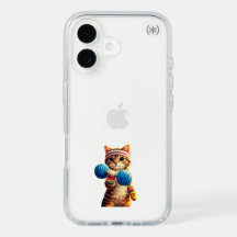 Gym Kat iPhone Hoesje – Schattige Gewichtheffende 