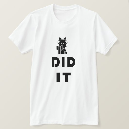 Gym kat ontwerp t-shirt (Design voorkant)