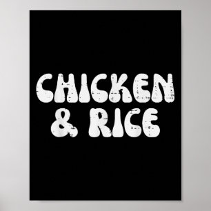 Gym Kip en rijst Grappige Workout Dieet Fitness Me Poster