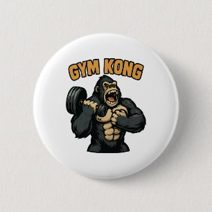 Gym Kong Grappige Bodybuilding Fitness Gorilla Bee Ronde Button 5,7 Cm