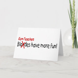 Gym-leraren hebben meer plezier bedankkaart