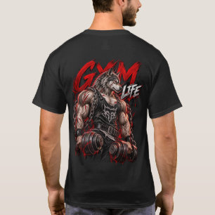 Gym Leven Weerwolf Beest Modus Bodybuilding Fitnes T-shirt