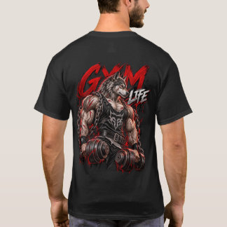 Gym Leven Weerwolf Beest Modus Bodybuilding Fitnes T-shirt