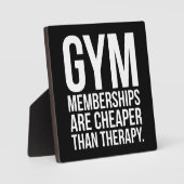 Gym lidmaatschappen zijn goedkoper dan therapie - fotoplaat (Voorkant)