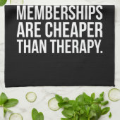 Gym lidmaatschappen zijn goedkoper dan therapie -  theedoek (Gevouwen)