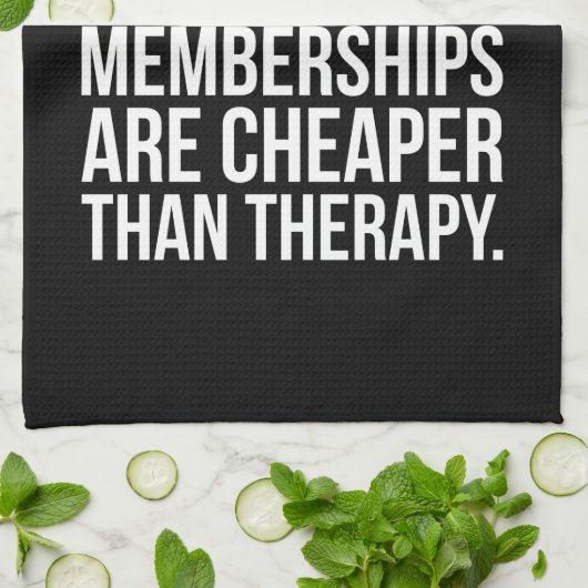 Gym lidmaatschappen zijn goedkoper dan therapie -  theedoek (Gevouwen)