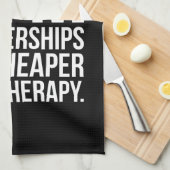 Gym lidmaatschappen zijn goedkoper dan therapie -  theedoek (Quarter Fold)