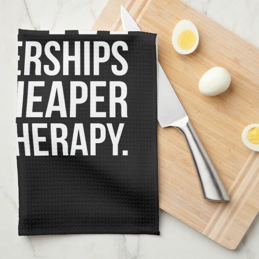 Gym lidmaatschappen zijn goedkoper dan therapie -  theedoek (Quarter Fold)