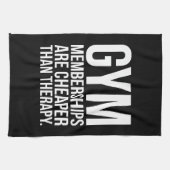 Gym lidmaatschappen zijn goedkoper dan therapie -  theedoek (Horizontaal)