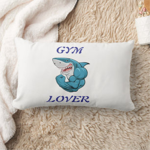 Gym Liefhebber Haai – Grappig Fitness Haai Design Kussen