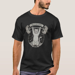 Gym Liefhebber Kat Gewichten Lichten Grappige Work T-shirt